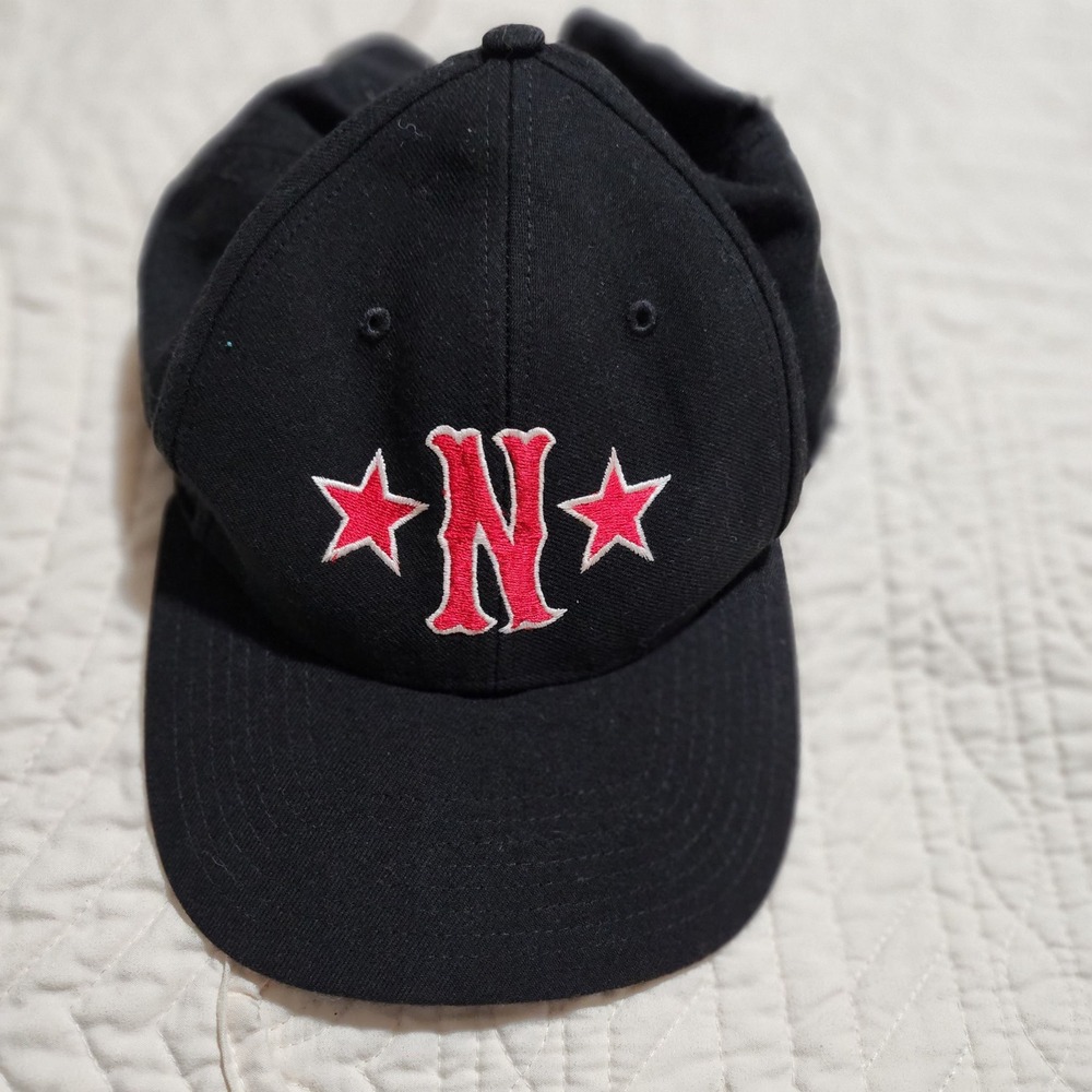 Richardson Pro 514 Hat Black Red White N Stars Baseball Cap Med-Lg Adjustable